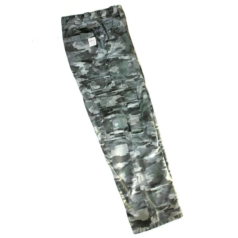 Boys Old Navy Green Olive Camo Camouflage Carpenter Cargo Pants Size 14